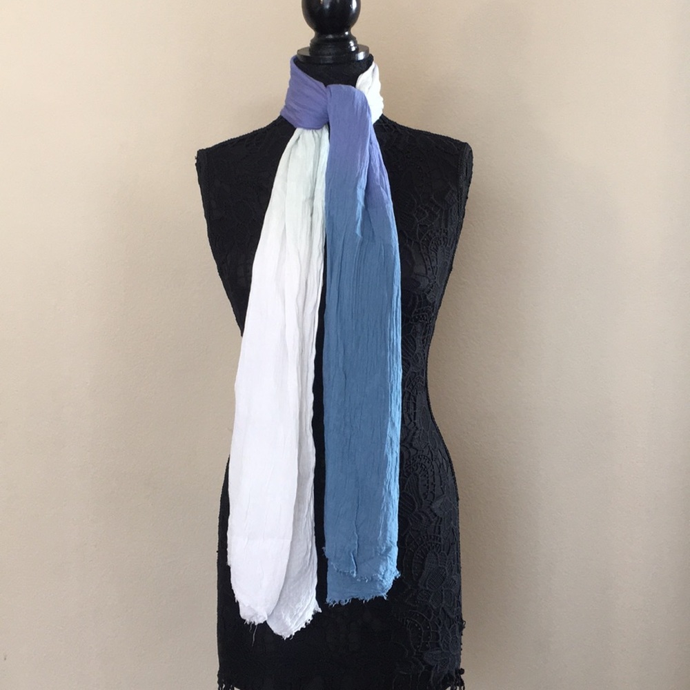World Market Blue Ombré Scraf